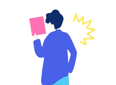 書類を見てショックを受けている人のイラスト